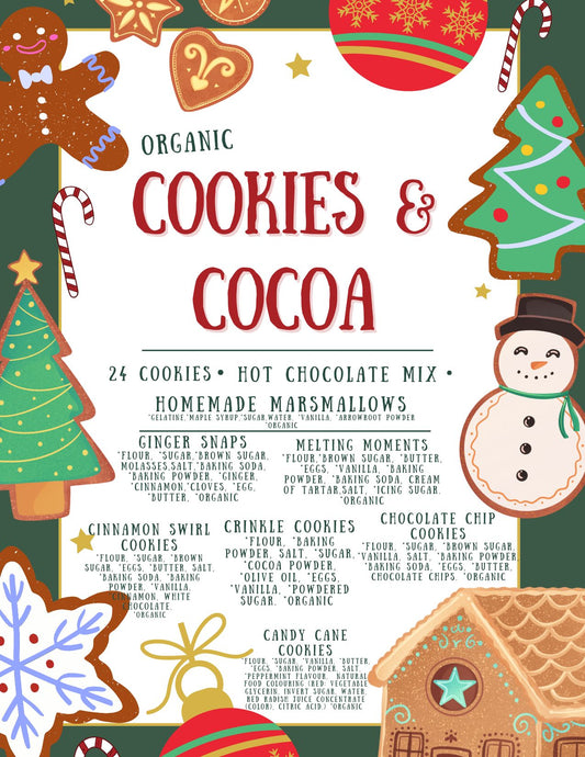 Organic Cookies & Cocoa Holiday Boxes- Pre Order